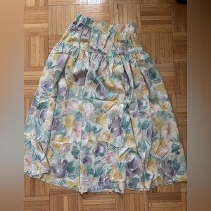 VINTAGE  Floral Maxi Skirt